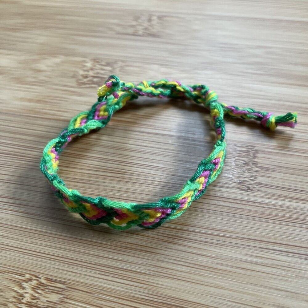 Fallon Bracelet, anklet, trendy, comfortable, tie, embroidery thread, woven, gif